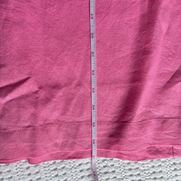 NWT Dip Linen Cotton Dress Women XL Mini Bubblegum Pink Preppy Beach Resort - Picture 9 of 12